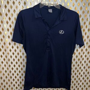 Lexus work shirt women’s navy polo top size M